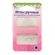 Иглы ручные для вышивания с острым кончиком, №7, 16 шт HEMLINE