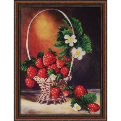 Набор для вышивания бисером "Вкус лета, клубника" Б-014