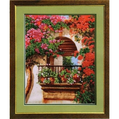 Набор для вышивания бисером "Цветы на балконе" Б-563