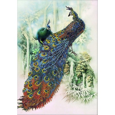 Набор для вышивания бисером "Павлин-2" В-012