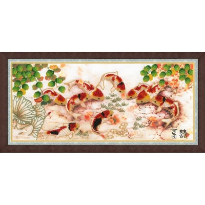 Набор для вышивания бисером "Японские карпы" РТ-028